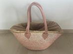 Luxe rieten tas met pailletten afsluitbaar, Sieraden, Tassen en Uiterlijk, Ophalen, Zo goed als nieuw, Roze, Handtas