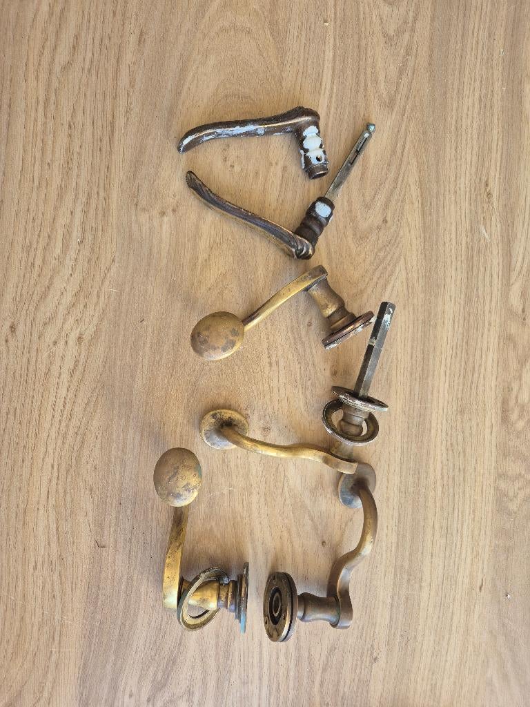 Koperen deurklinken, Antiek en Kunst, Ophalen, Koper