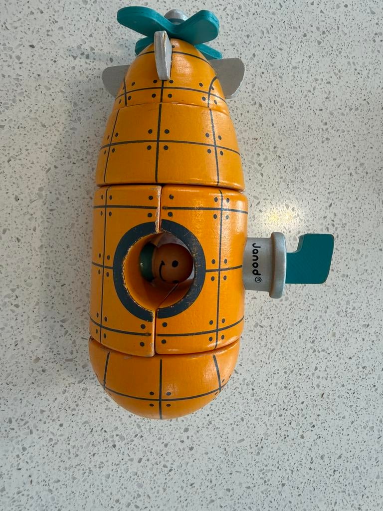 Janod houten magnetische puzzel, Ophalen of Verzenden, 10 tot 50 stukjes, Zo goed als nieuw