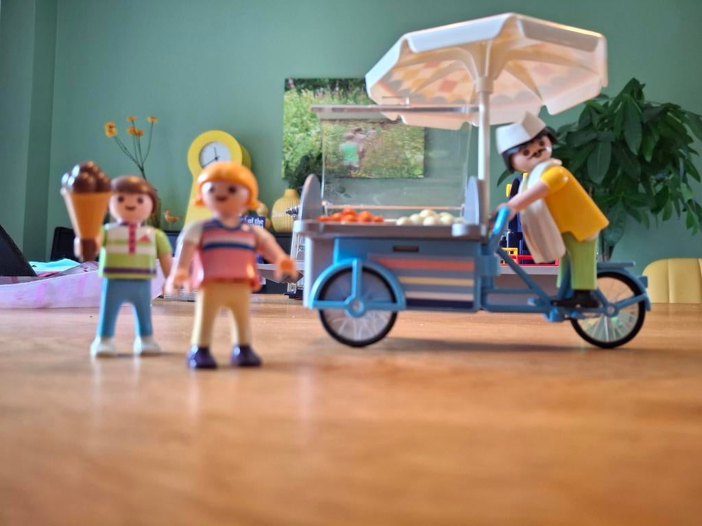 Playmobil 3244 IJscowagen compleet, Ophalen of Verzenden, Zo goed als nieuw, Complete set