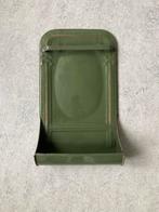 Emaille lepelrek met lekbak, groen, Ophalen