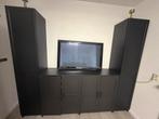 Zwart meubel met hoge kasten ikea brimnes billy/ oxberg, Huis en Inrichting, Kasten | Overige, Ophalen, Zo goed als nieuw