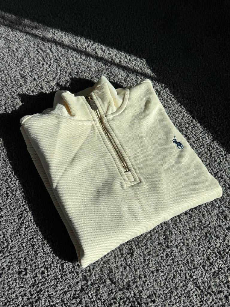 Ralph Lauren trui met rits, maat M, Ophalen of Verzenden, Gedragen, Maat 48/50 (M), Beige