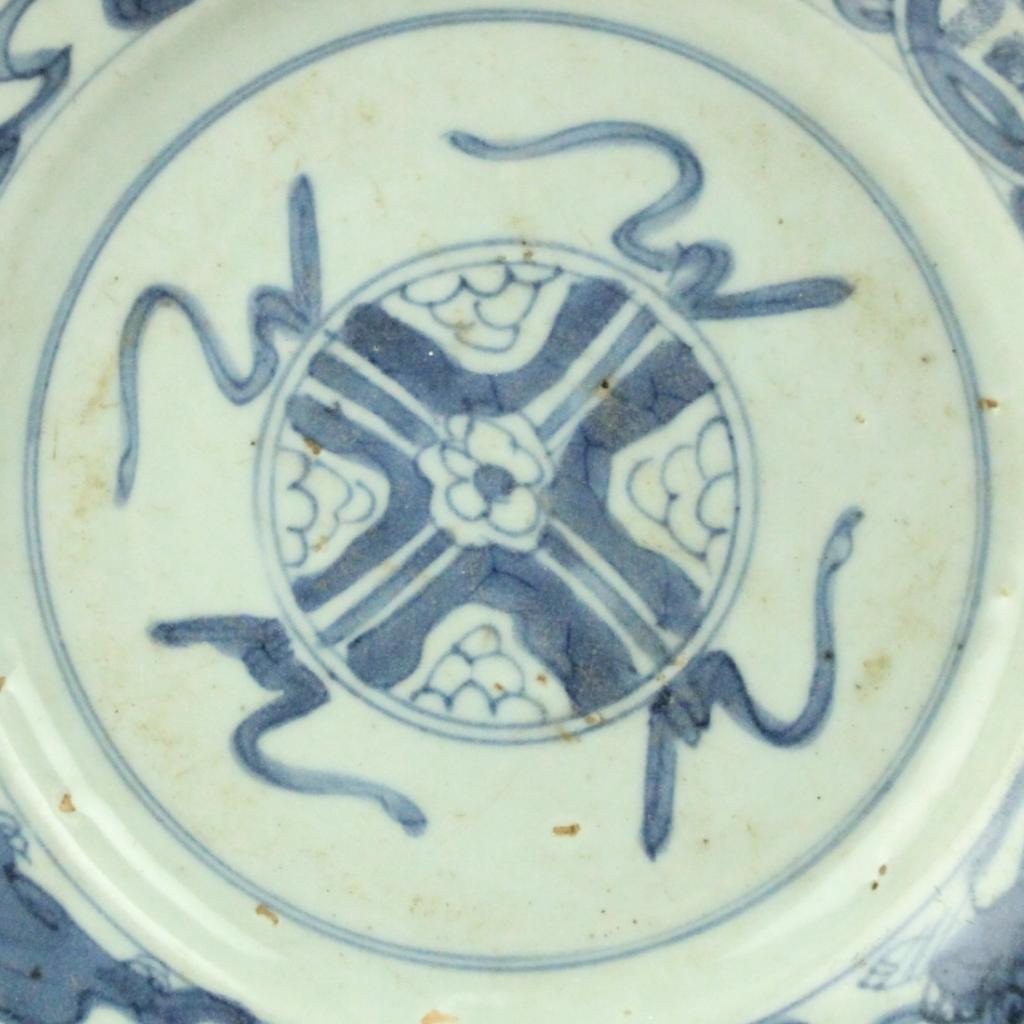 Antiek Chinees blauw-wit bord Wanli, ca. 1573–1620, Ophalen of Verzenden