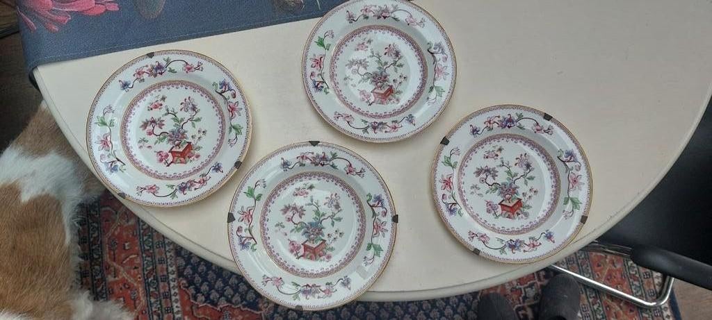 Set van 4 Engelse Royal Worcester porseleinen borden, Ophalen of Verzenden