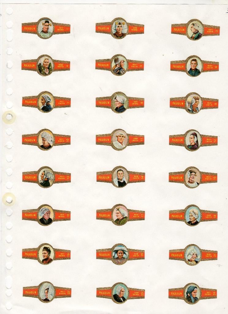 Paladijn  KF  Hoofddrachten  Vrouwen, Verzamelen, Rookartikelen, Aanstekers en Luciferdoosjes, Verzenden, Zo goed als nieuw, Sigarenbandjes