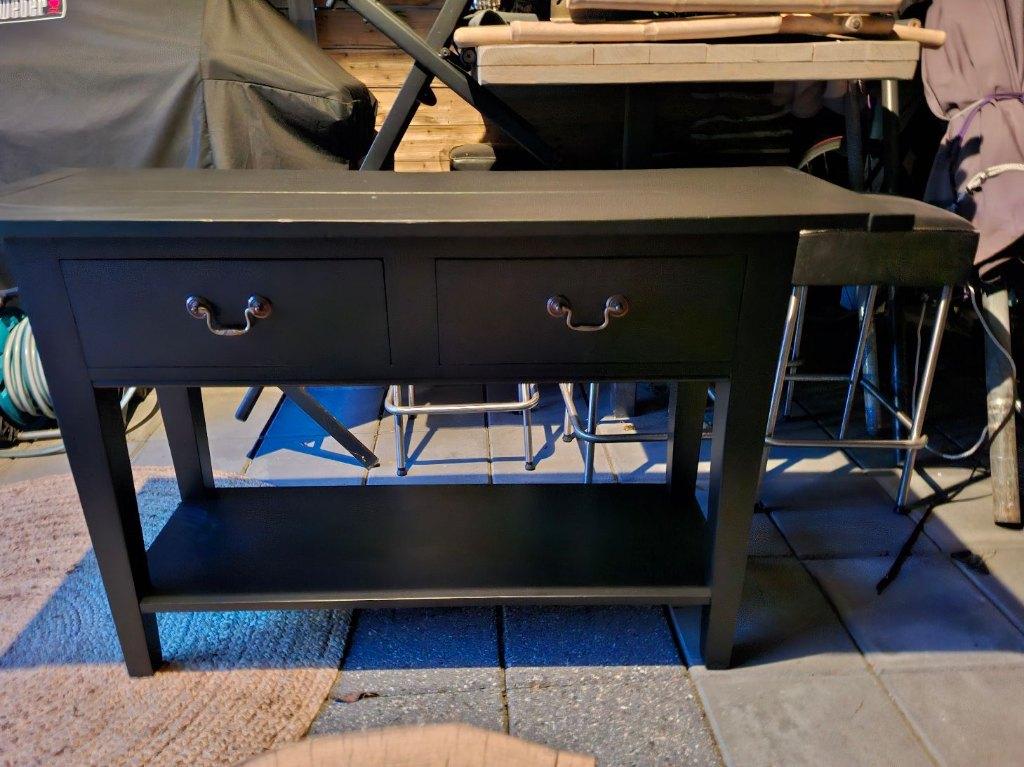 sidetable mat zwart, Huis en Inrichting, Tafels | Sidetables, Ophalen, Gebruikt, 100 tot 150 cm, Overige houtsoorten