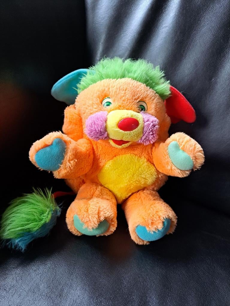 vintage oranje Popples knuffel uit de jaren 80, Ophalen of Verzenden, Zo goed als nieuw