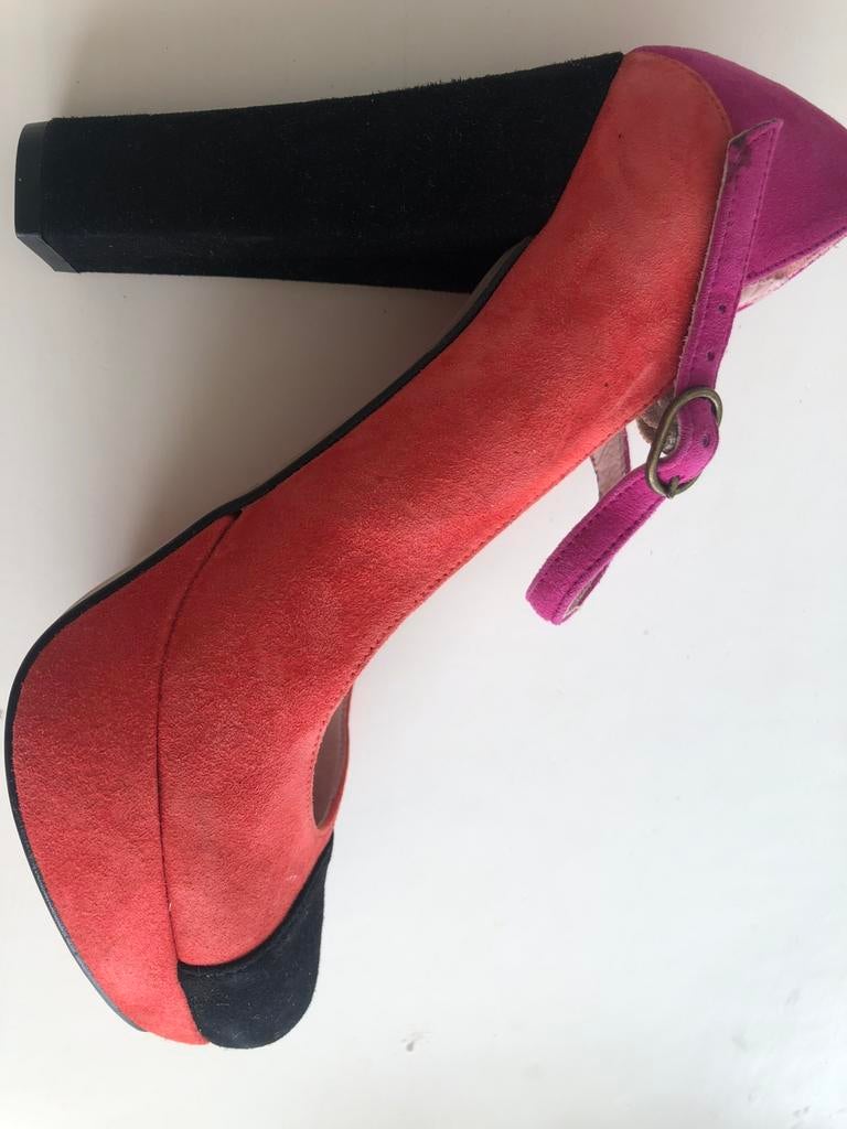 Te koop: leren schoenen, rood, maat 37, zgan, Ophalen of Verzenden, Zo goed als nieuw, Rood