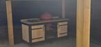 Prachtige Buitenkeuken met accessoires, Ophalen of Verzenden, Nieuw, Houtskool, Inbouw