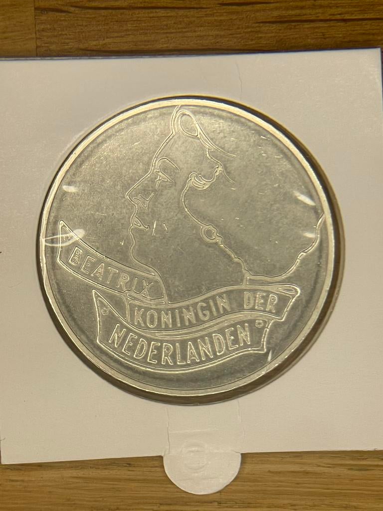 50 Gulden Zilveren Munt Verdrag van Maastricht 1993-1994, Postzegels en Munten, Munten | Nederland, Koningin Beatrix, Zilver, Ophalen of Verzenden