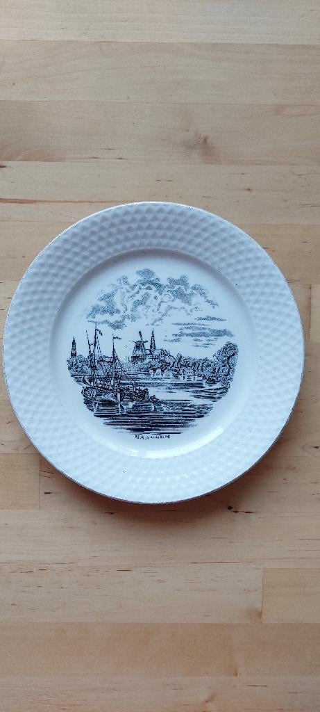 Antiek bordje ‘Haarlem’ Petrus Regout, Antiek en Kunst, Ophalen of Verzenden