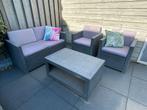 Allibert Tuinset: Bank, 2 Fauteuils & Tafel (Gebruikt), Ophalen, 4 zitplaatsen, Kunststof, Gebruikt