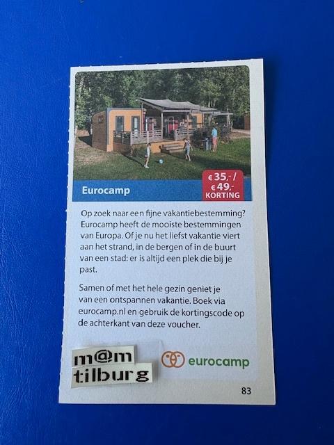 Eurocamp €35,- / €49,- korting t/m seizoen 2027, Drie personen of meer, Kortingsbon, Overige typen
