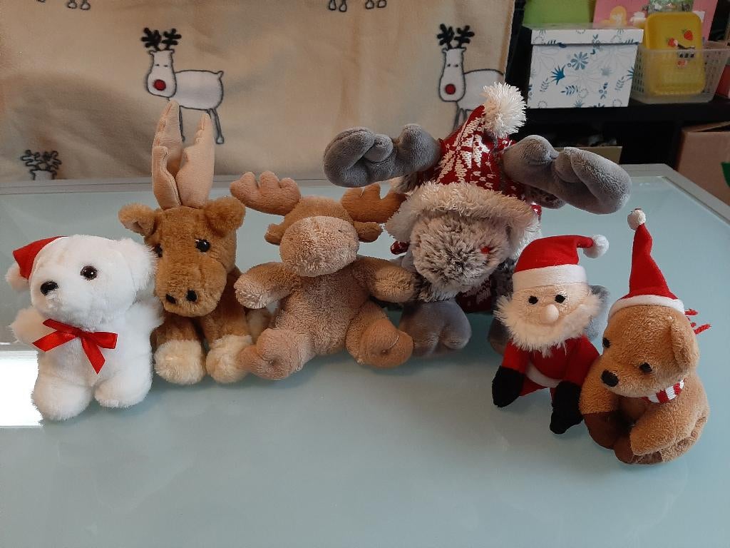 Kerst knuffels - 6 stuks, Ophalen of Verzenden, Zo goed als nieuw, Overige typen