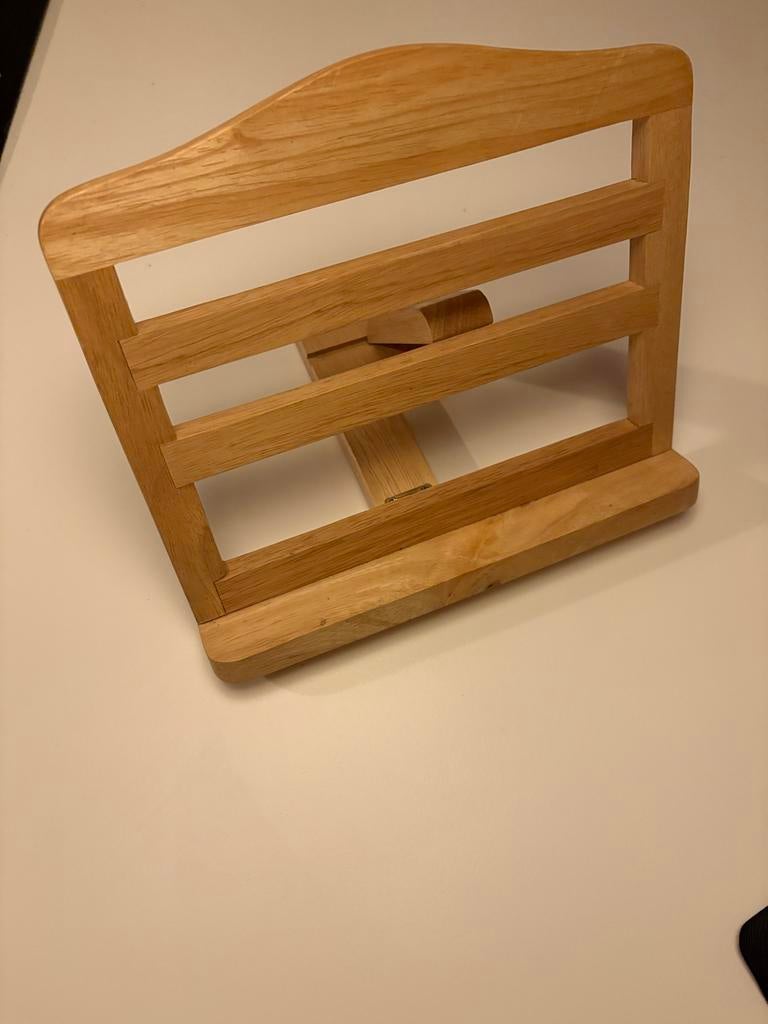 Houten Boekenstandaard / Kookboekhouder / iPad houder, Ophalen of Verzenden, Zo goed als nieuw