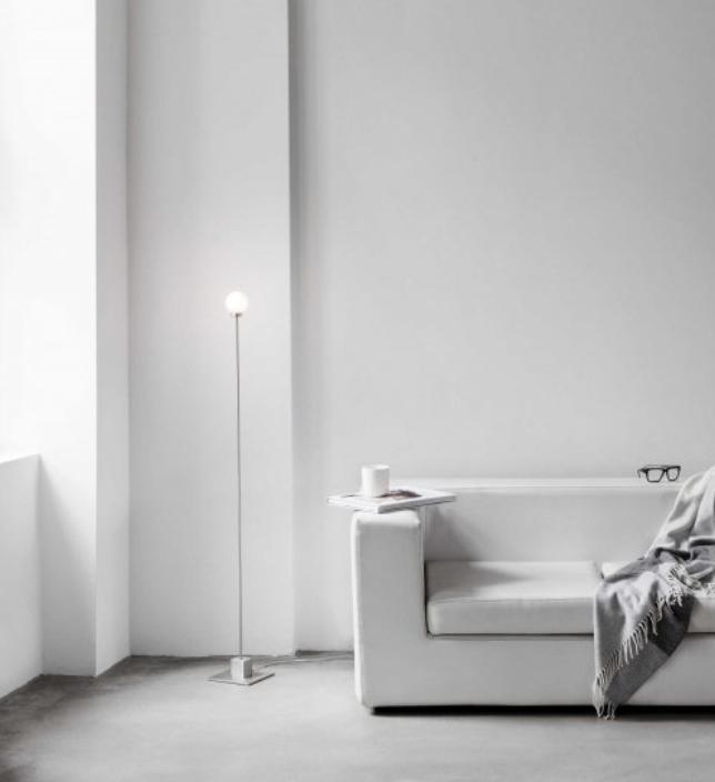 Northern Snowball vloerlamp staal | Van €319, nu, Nieuw, Ophalen of Verzenden, Northern, 150 tot 200 cm
