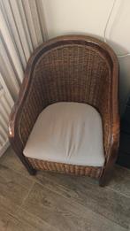 Twee mooie rotan kuipstoelen met kussens, Ophalen, Gebruikt, Twee, Bruin