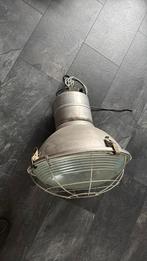 Oude industriele fabriekslamp, Ophalen of Verzenden, Gebruikt, Glas