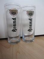2 glazen   brand bier  hoogte 14 cm, Ophalen of Verzenden, Nieuw, Glas of Glazen, Brand