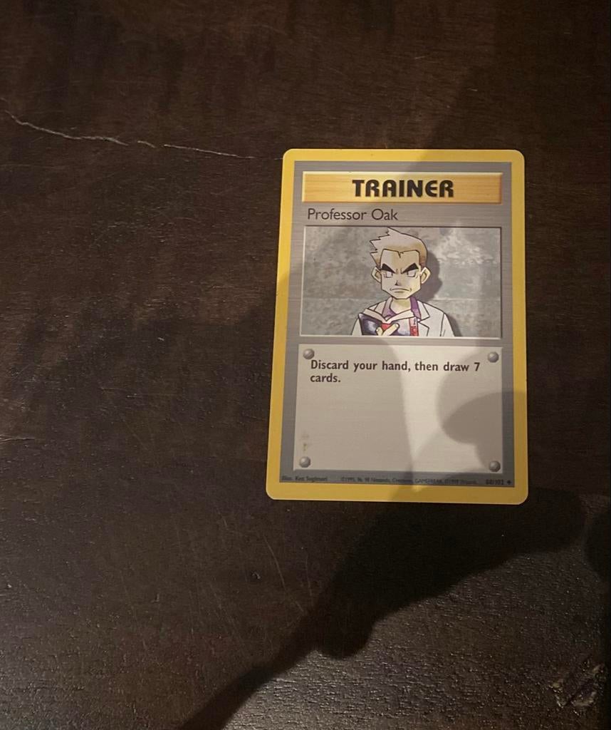 Pokemon Trainer Professor Oak kaart, Ophalen of Verzenden, Gebruikt, Losse kaart