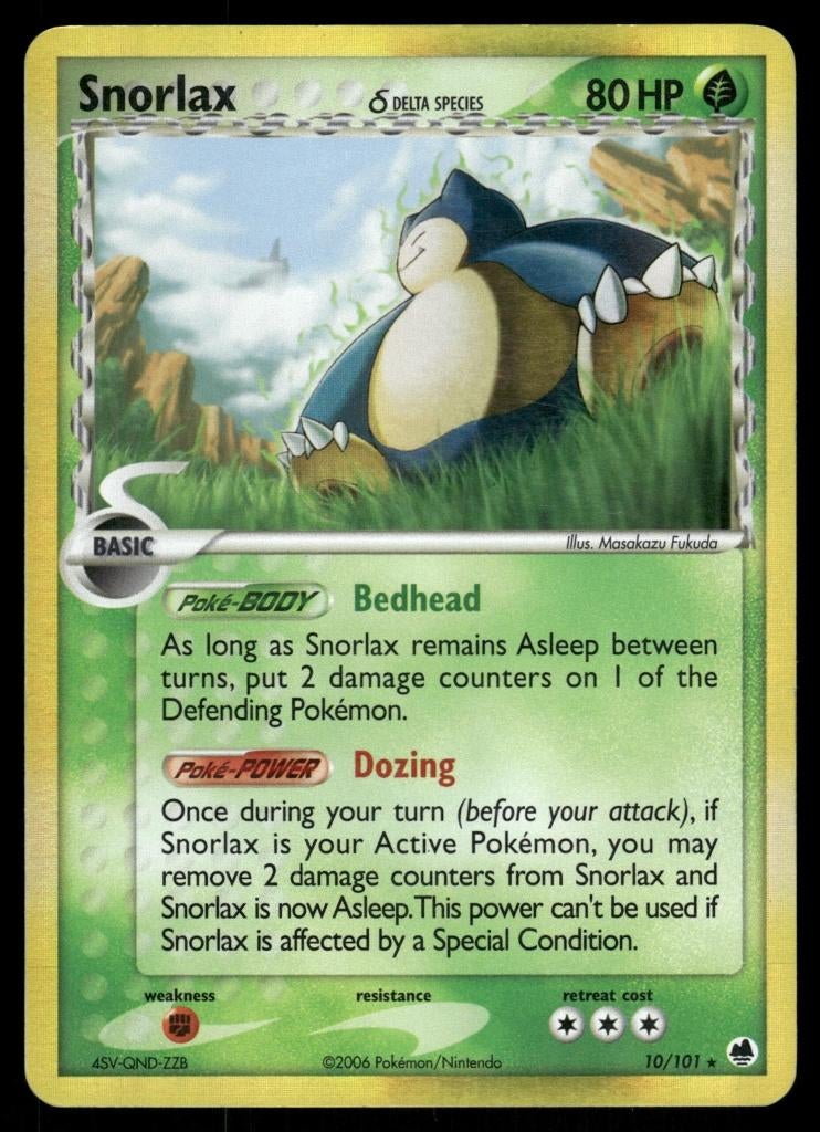 Snorlax δ 10/101 - Dragon Frontiers, Verzenden, Gebruikt