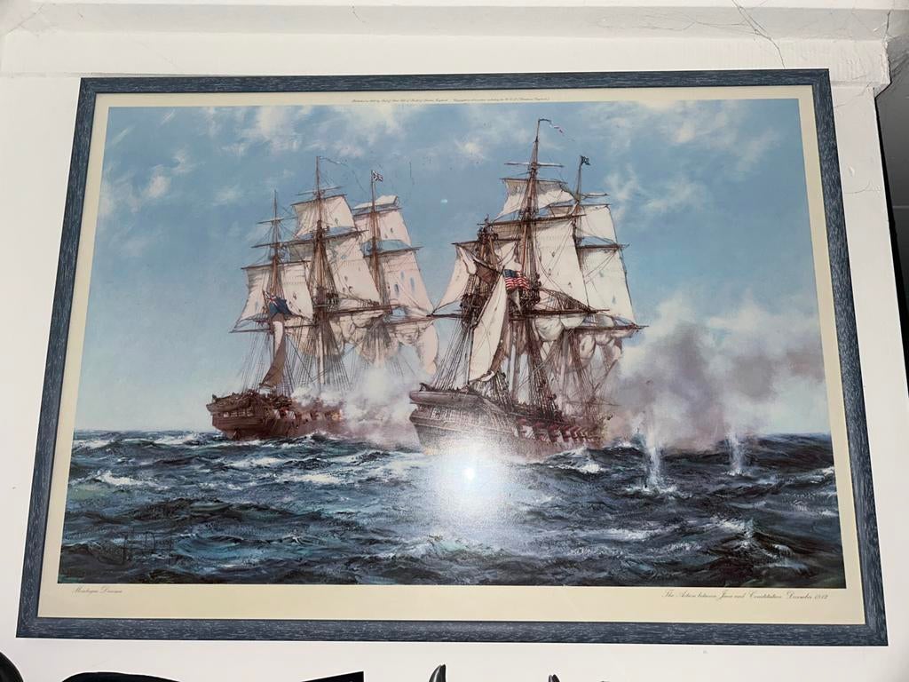 Montague Dawson - Java en Constitution, 1812, Ophalen