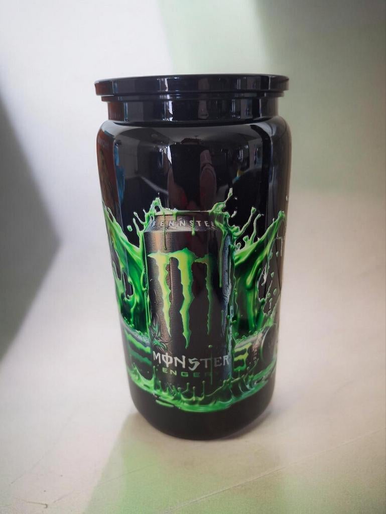 Rietjesbeker Monster Energy nieuw handgemaakt, Ophalen of Verzenden, Nieuw
