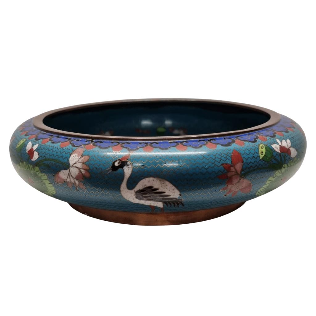 Unieke cloisonné schaal begin 20ste eeuw, Ophalen of Verzenden