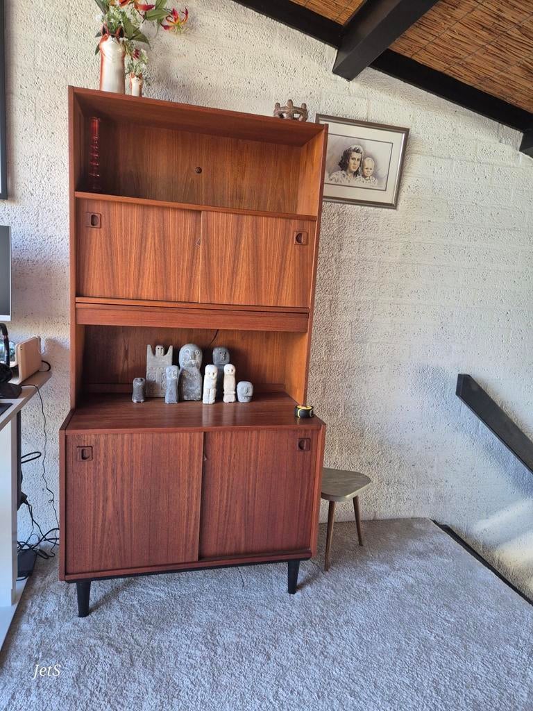 Deens teak midcentury highboard, Antiek en Kunst, Antiek | Meubels | Kasten, Ophalen