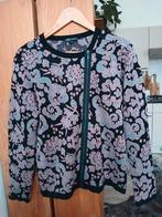 Didi vest roze zwart XL (L) schuine rits trui vestje, Maat 42/44 (L), Didi, Ophalen of Verzenden, Zo goed als nieuw