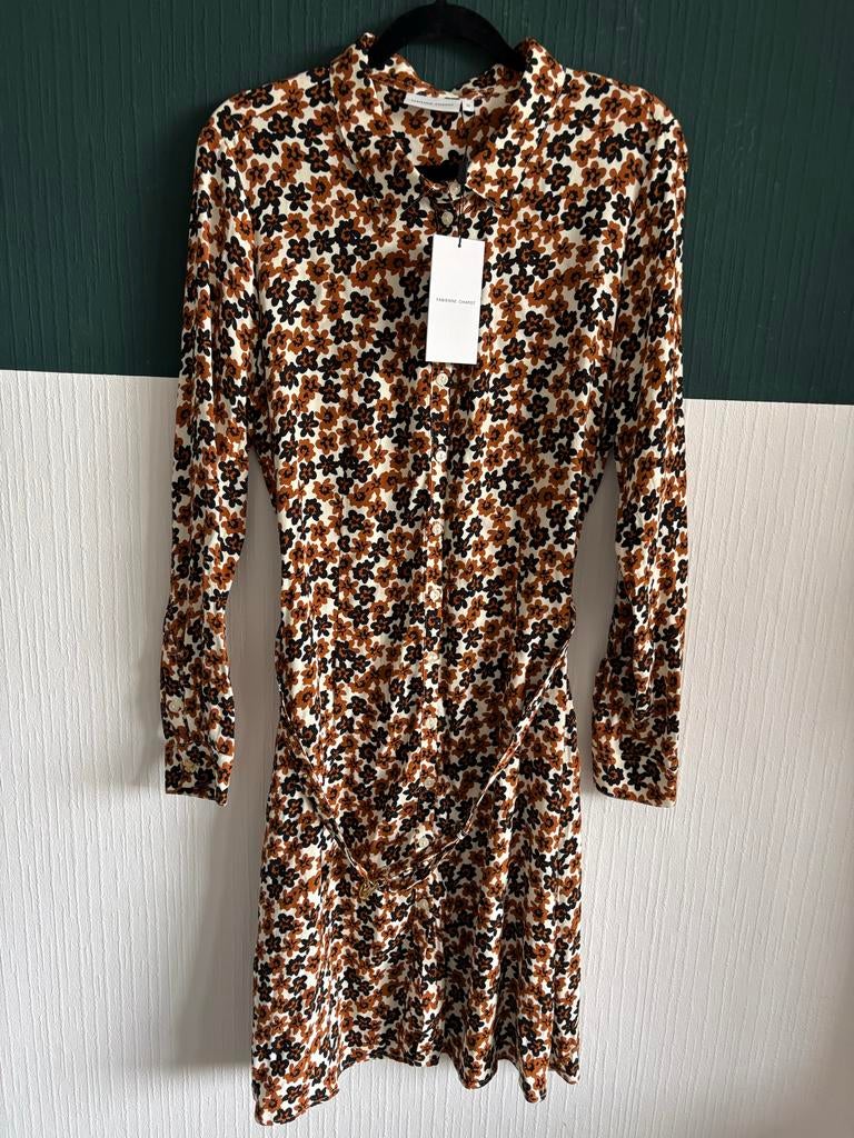 Nieuwe Fabienne Chapot jurk XL - Bruin/Zwart/Wit, Verzenden, Nieuw, Maat 42/44 (L), Bruin