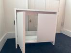 Wit wastafelmeubel met twee deurtjes, Ophalen, Gebruikt, 50 tot 100 cm, Minder dan 100 cm
