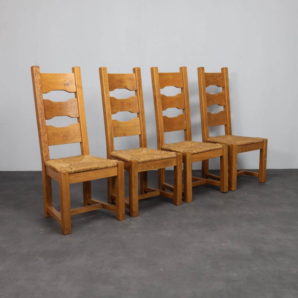 Mooie Vintage Stoelen Brutalist, Ophalen, Bruin, Vintage, Hout