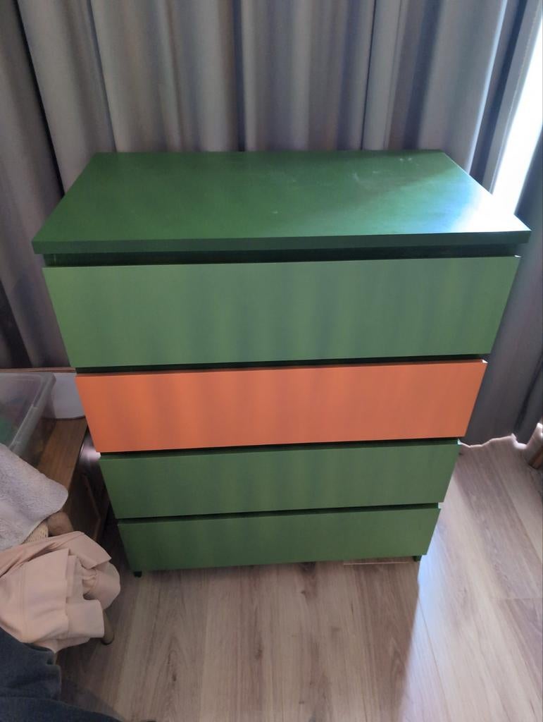 IKEA ladekast, zelf geschilderd, gratis af te halen, Ophalen, Gebruikt, 100 tot 150 cm, 50 tot 100 cm