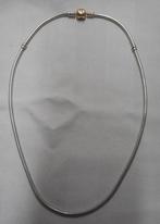 Pandora zilveren ketting met 14 karaat gouden slot nr.381, Verzenden, Zo goed als nieuw, Overige kleuren, Zilver