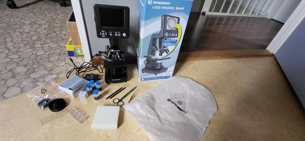 Bresser LCD Micro 5MP Microscoop - Zo goed als nieuw, Audio, Tv en Foto, Optische apparatuur | Microscopen, Ophalen of Verzenden