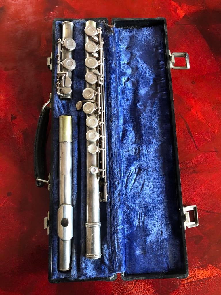 Gemeinhardt Dwarsfluit met koffer, Ophalen of Verzenden, Gebruikt, Dwarsfluit, Met koffer of tas