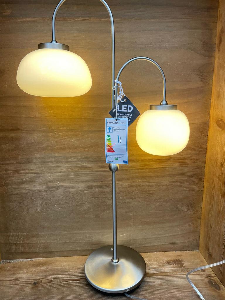 Steinhauer Bollique Vloerlamp LED - Nieuw in doos, Ophalen of Verzenden, Nieuw, Glas, 100 tot 150 cm
