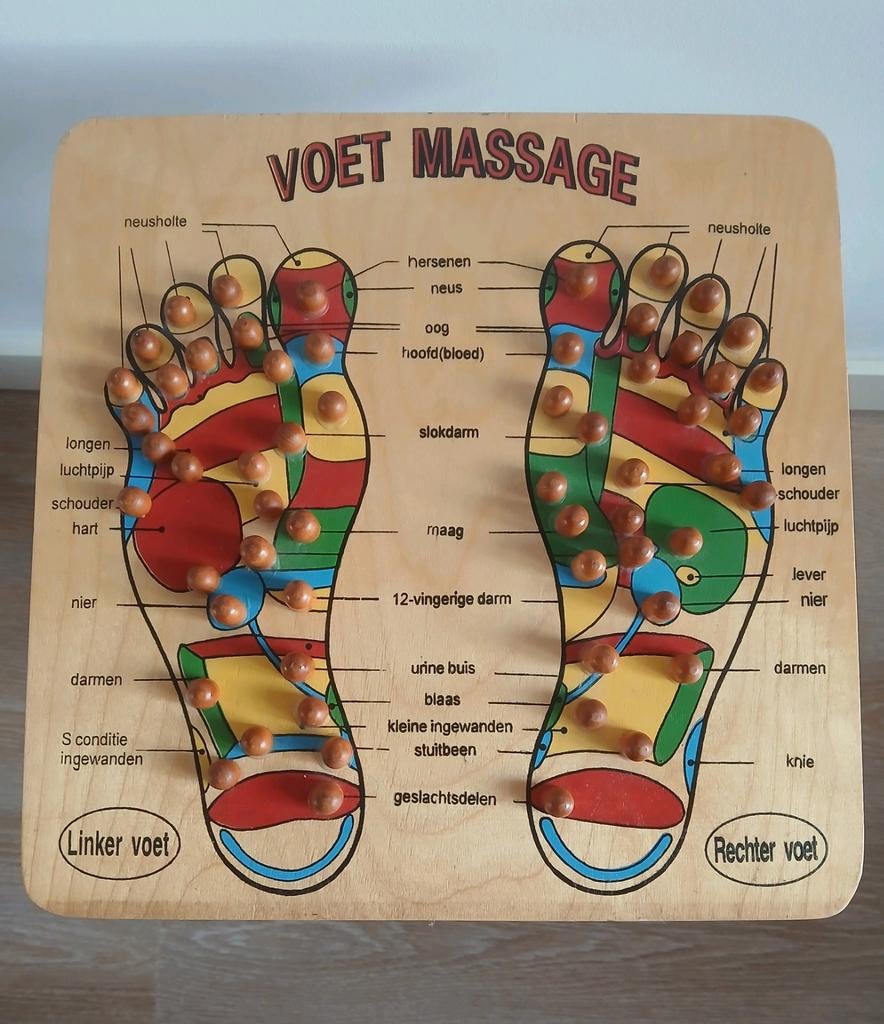 Houten Voetmassagebord - Reflexologie Voetenbord, Sport en Fitness, Overige Sport en Fitness, Zo goed als nieuw, Ophalen of Verzenden