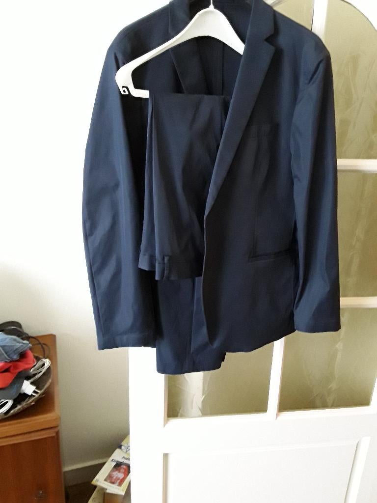 Herenkostuum stretch blauw  (gala), Blauw, Maat 56/58 (XL), Zo goed als nieuw, C&A