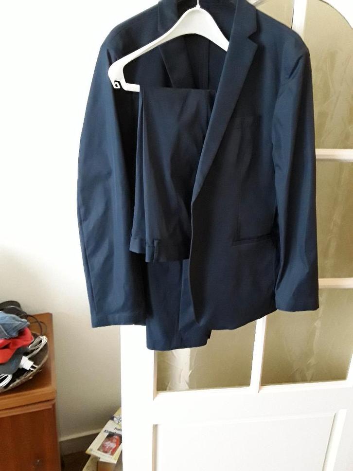 Herenkostuum stretch blauw  (gala), Kleding | Heren, Kostuums en Colberts, Zo goed als nieuw, Maat 56/58 (XL), Blauw, Ophalen of Verzenden