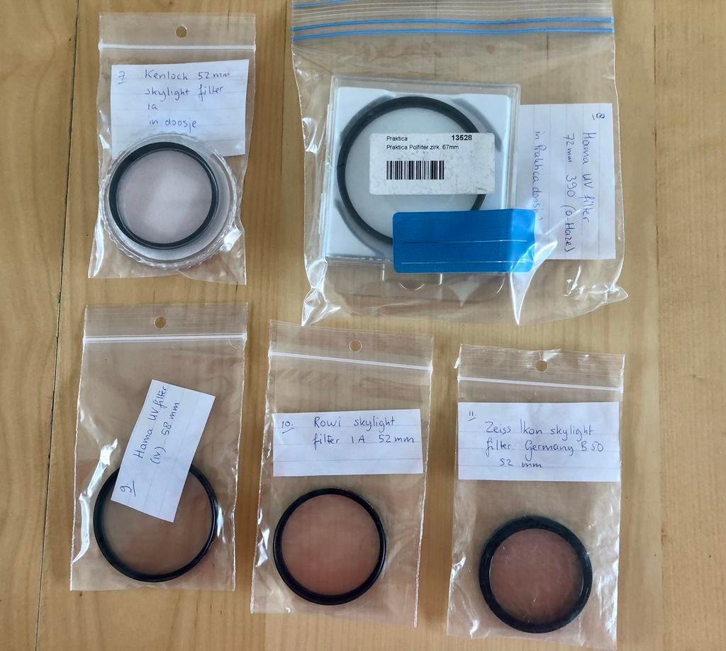 Verzameling filters in goede staat., Audio, Tv en Foto, Fotografie | Filters, Ophalen of Verzenden, 60 tot 70 mm, Overige typen