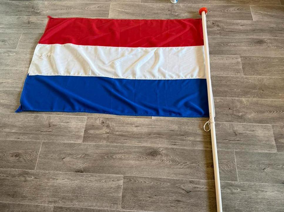 Nederlandsche vlag met stok, Diversen, Vlaggen en Wimpels, Ophalen, Gebruikt
