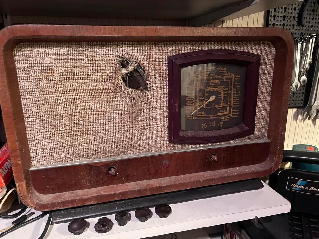 Mooie philips duitse leger radio, Ophalen of Verzenden