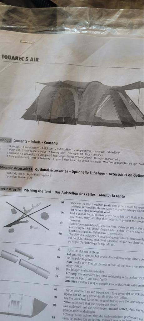 Nomad touareg air 5 pers katoenen tent, Ophalen, Zo goed als nieuw, Tot en met 5