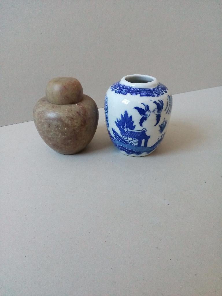 Gemberpotten. Natuursteen/porselein Vintage.Pr. p/st vanaf, Antiek en Kunst, Curiosa en Brocante, Ophalen of Verzenden
