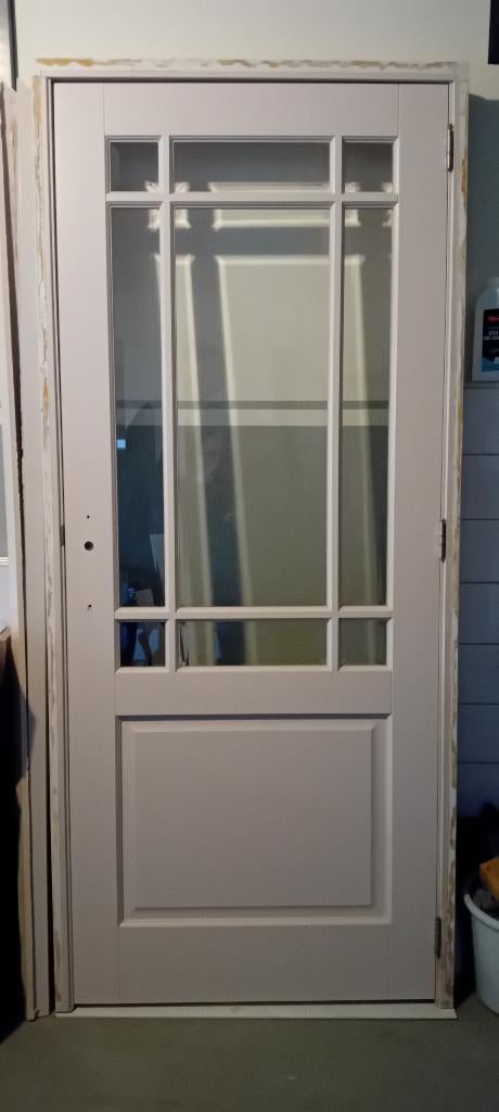 Meranti binnendeur 830 x 2015 mm inclusief kozijn., Doe-het-zelf en Verbouw, Deuren en Horren, Ophalen, 80 tot 100 cm, Binnendeur