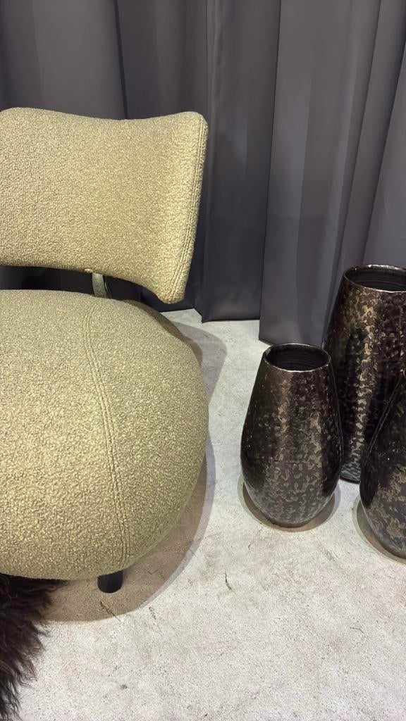 Leolux Pallone fauteuil - Nieuw in wol bouclé, Ophalen, Leolux, ., Zo goed als nieuw