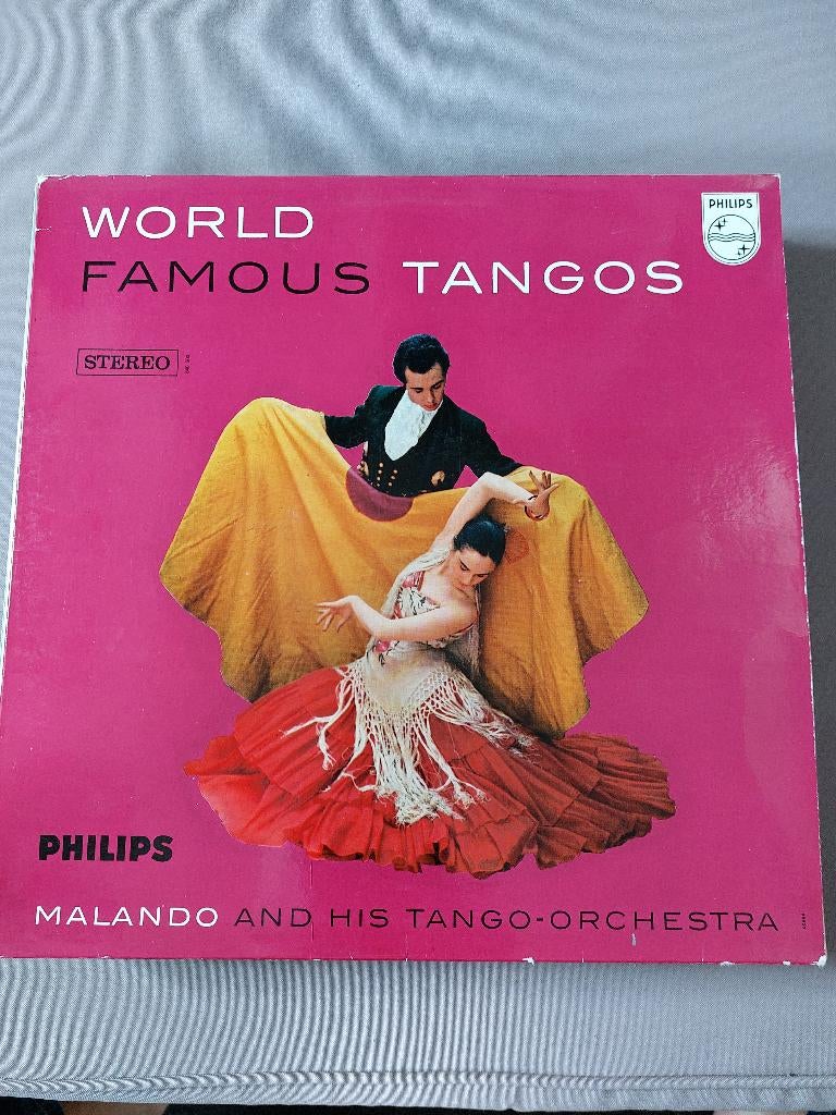 LP:  MALANDO  -  World famous tango's, Cd's en Dvd's, Vinyl | Overige Vinyl, Ophalen of Verzenden, Gebruikt, 12 inch